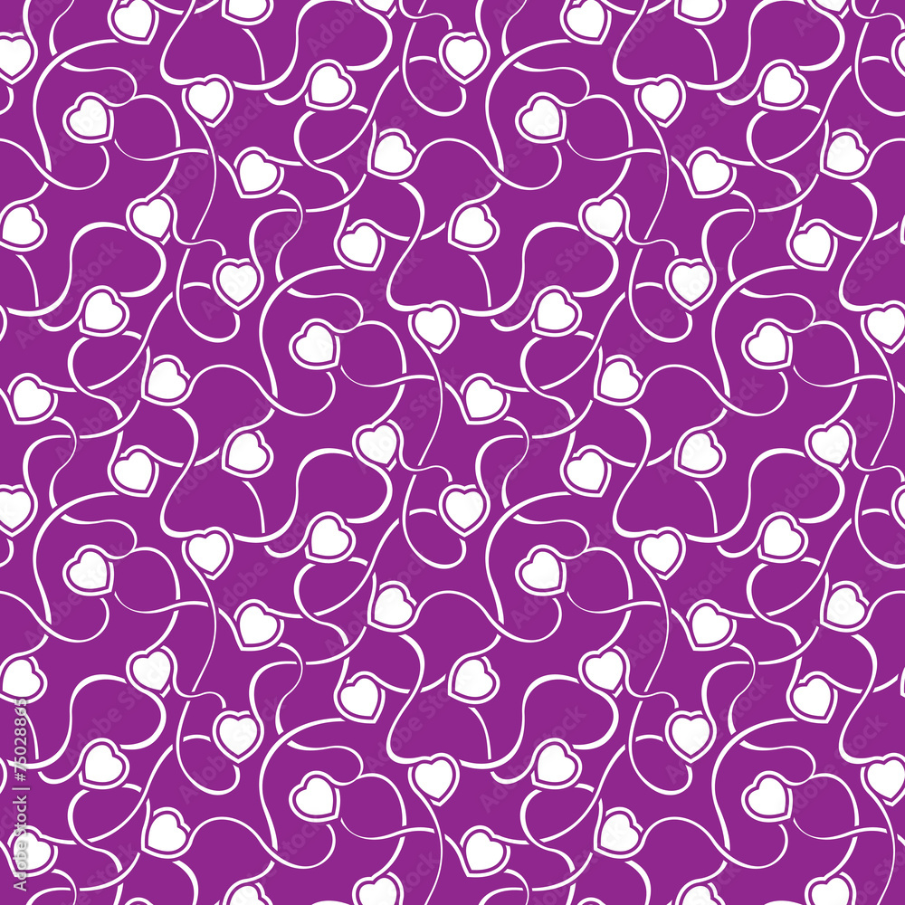 Fototapeta premium Seamless texture with heart
