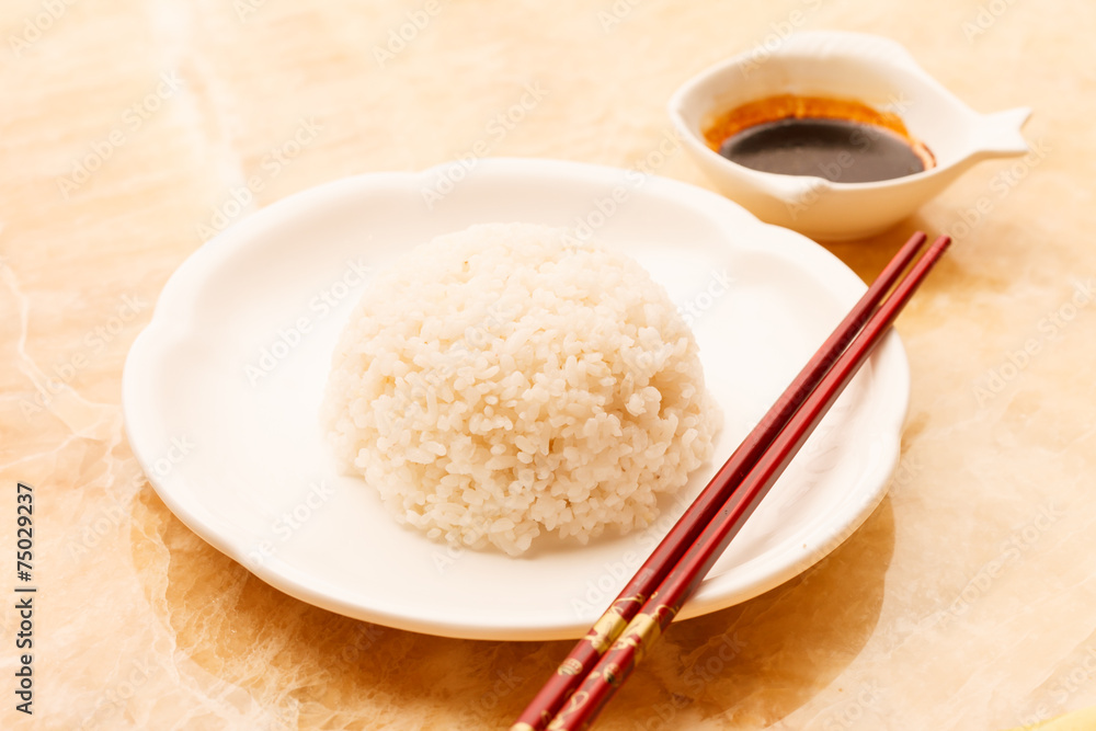 rice with sou sauce rice with sou sauce