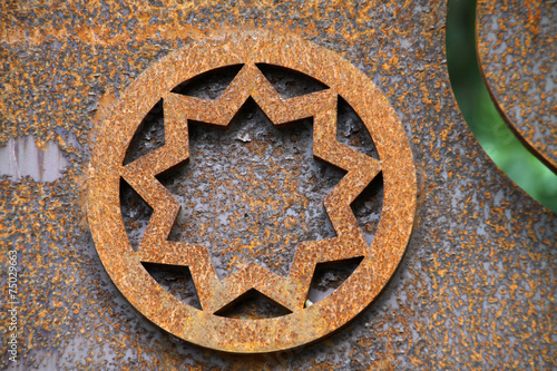 Obraz na płótnie Symbol des Bahaitum w salonie
