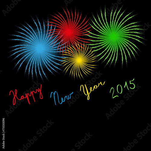 fireworks happy new year 2015