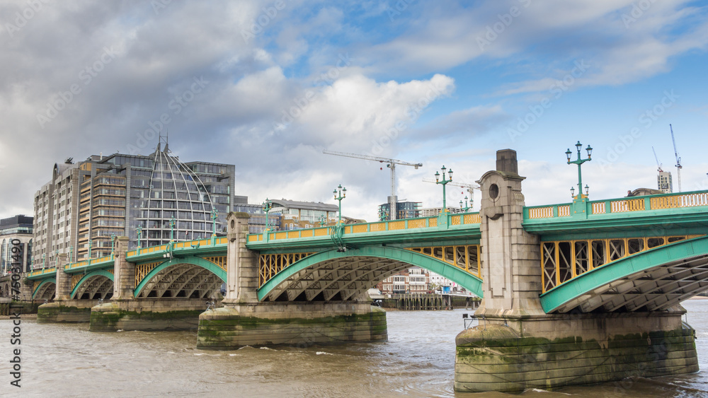 Southwark Bridge over the River Thames in City of London  UK
