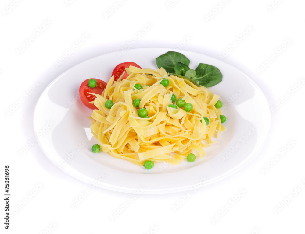 Pasta with green peas