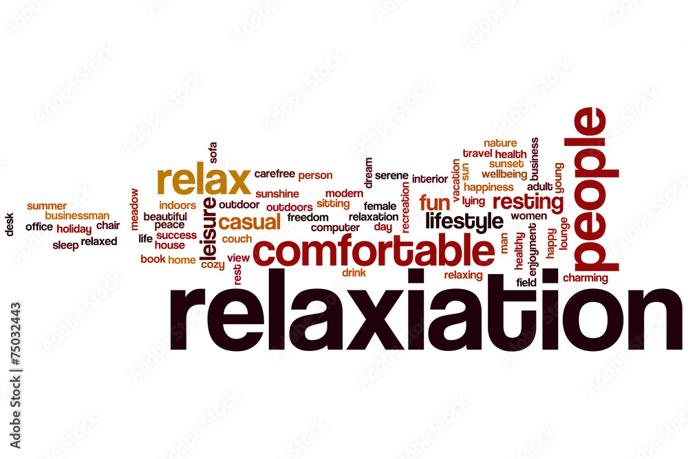 Relaxation word cloud