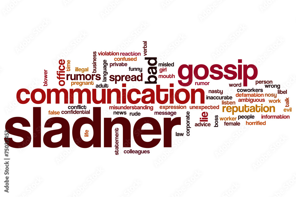 Slander word cloud Slander word cloud