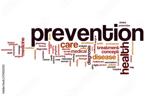 Prevention word cloud photo