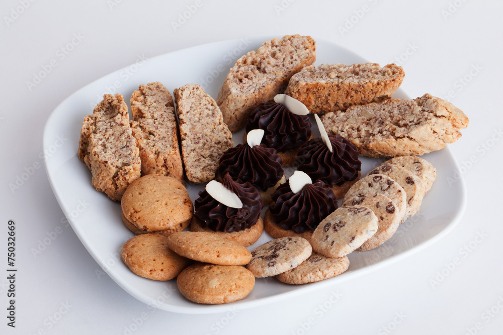 different cookies on a plate