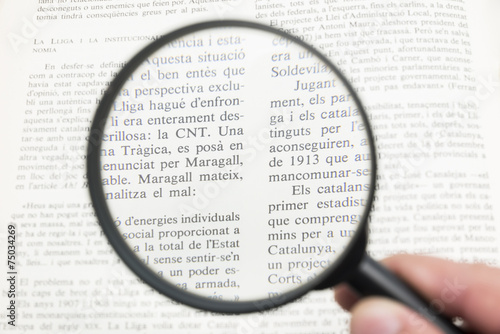 Obraz na płótnie black magnifier