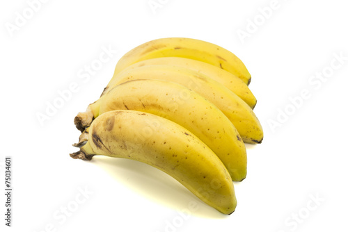 bananas on a white