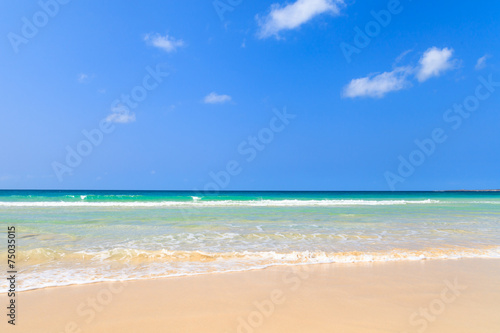 Beautiful view on beach and ocean, Boavista, Cape-Verde