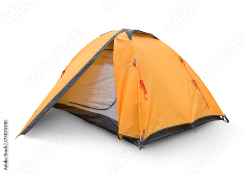 Yellow tourist tent