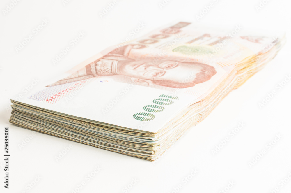 thai banknote on white background thai banknote on white background