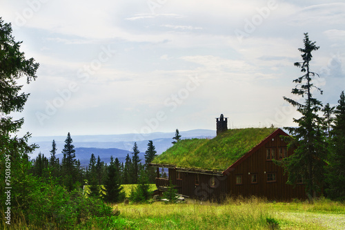 Norwegian holiday house, hytte photo