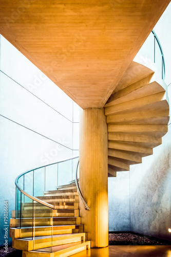 Spiral staircase at the East Building of the National Gallery of