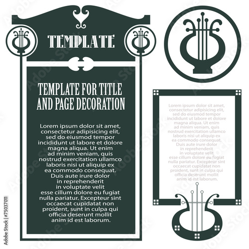Vector template concert program and invitations cards
