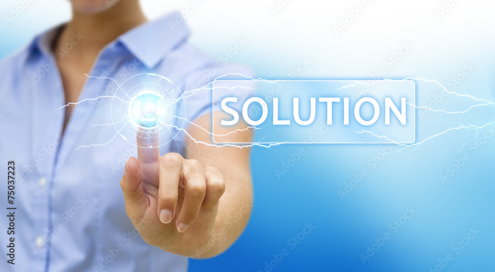 Businesswoman solution concept Businesswoman solution concept