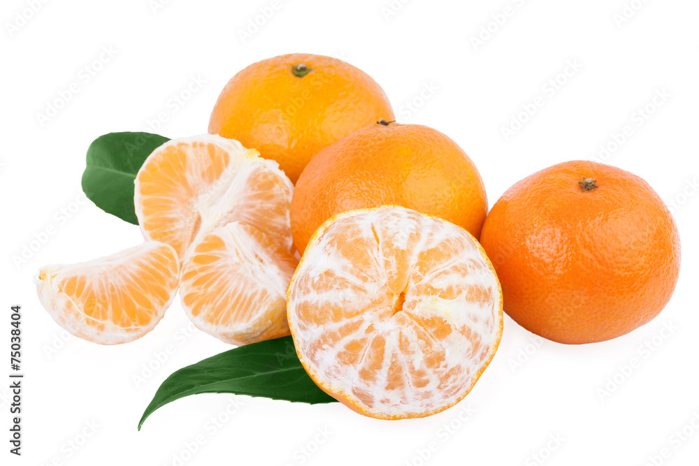peeled tangerine mandarin fruits isolated on white peeled tangerine mandarin fruits isolated on white