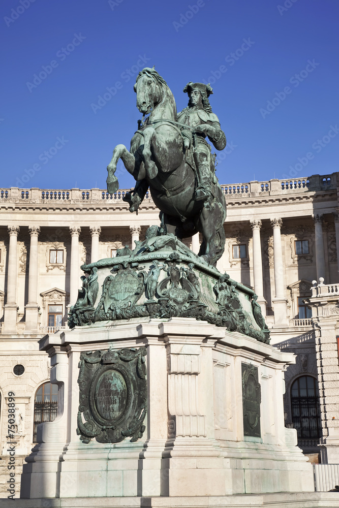Obraz premium Statue of Prince Eugene , Vienna (Austria)