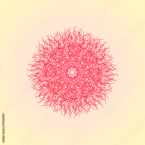 pink abstract flower on cream background