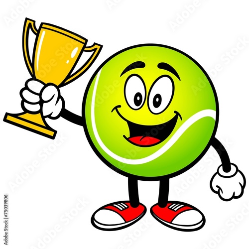 Tennis Ball with Trophy