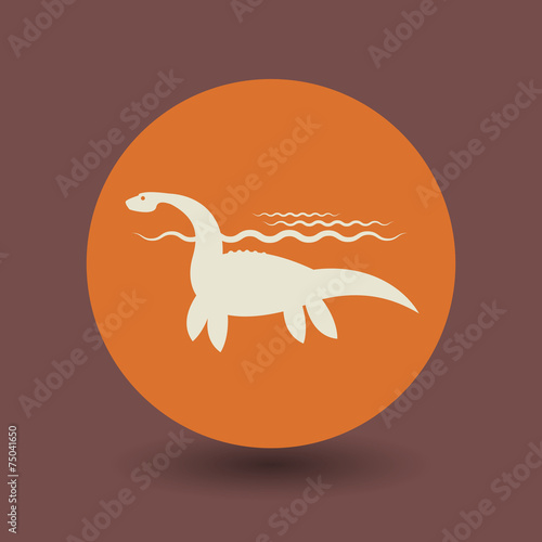 Dinosaur symbol, vector