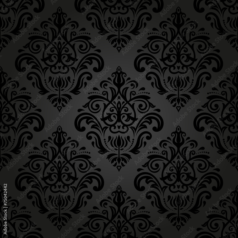 Damask Seamless Vector Pattern. Orient Background Damask Seamless Vector Pattern. Orient Background