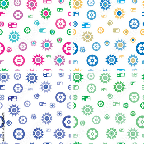Seamless pattern of geometric shapes