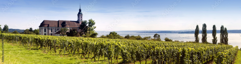 Naklejka premium Bodensee Birnau Panorama
