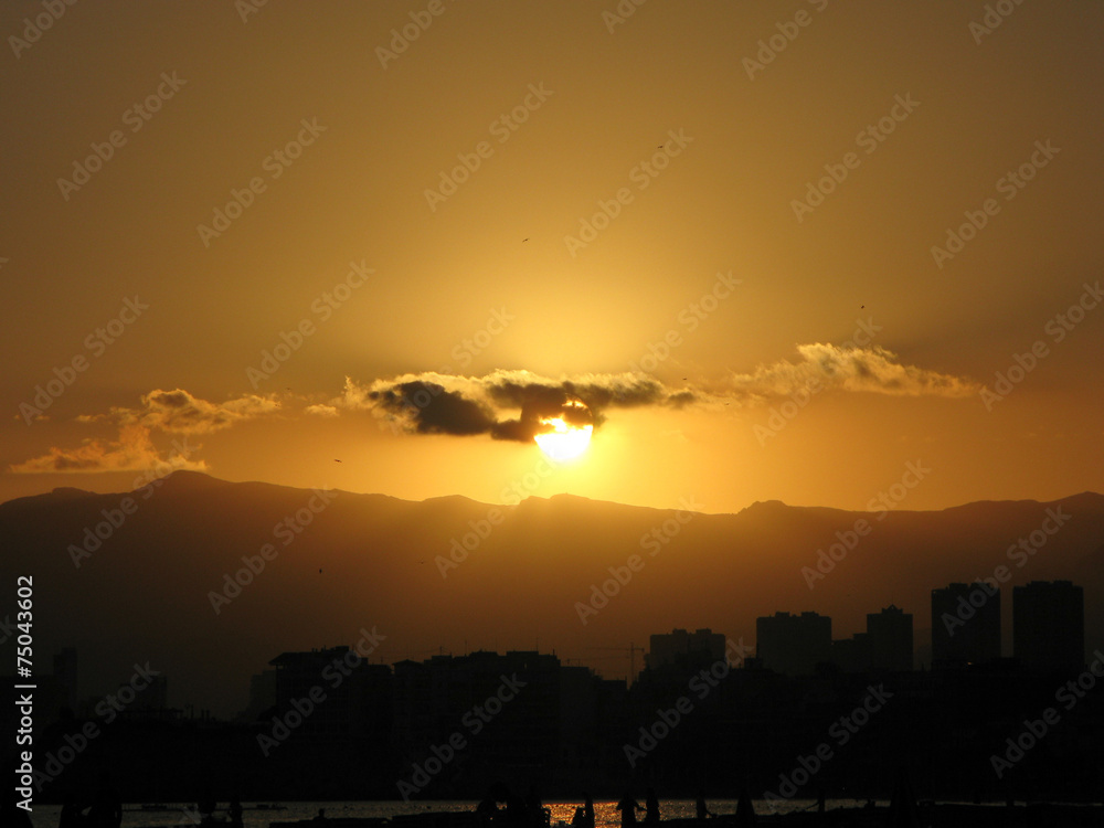 Fototapeta premium atardecer benidorm