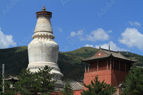 Die grosse Stupa von Wuta Shan in China photo