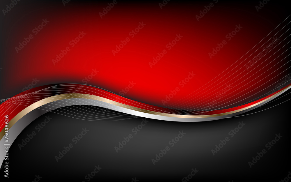 Stylish abstract red background. Vector - obrazy, fototapety, plakaty 