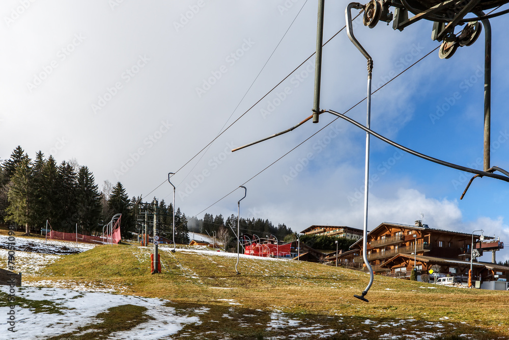 Ski Manque de Neige StockFoto Adobe Stock