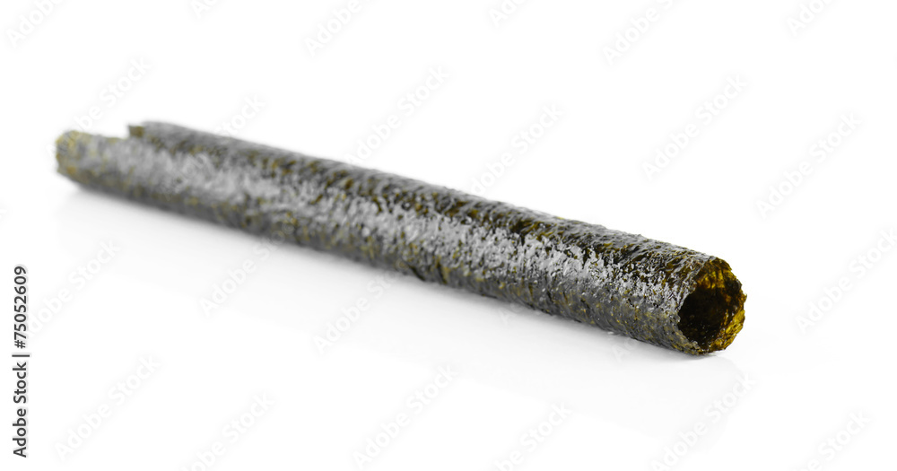 seaweed roll isolated on a white background. seaweed roll isolated on a white background.