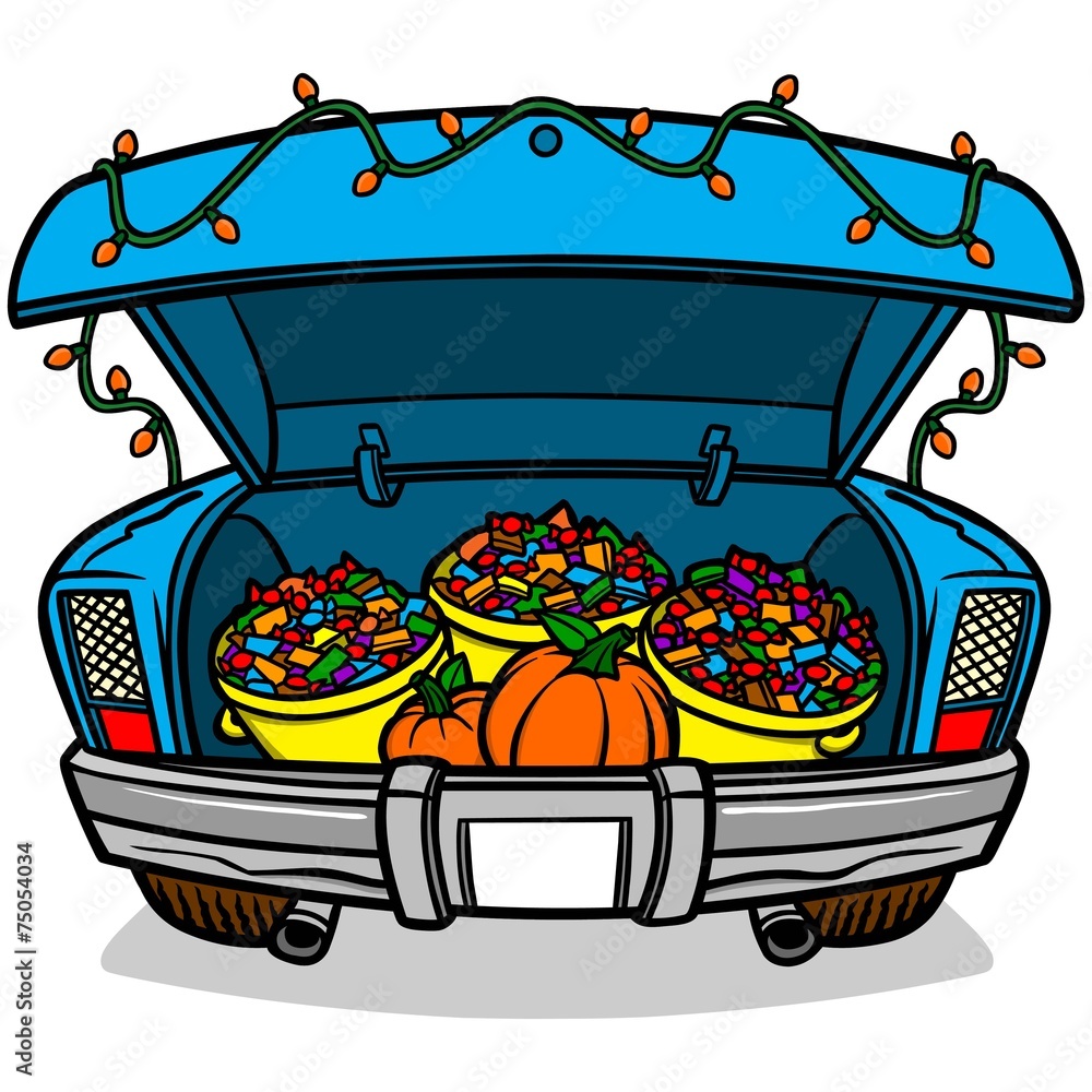 Naklejka premium Trunk Or Treat