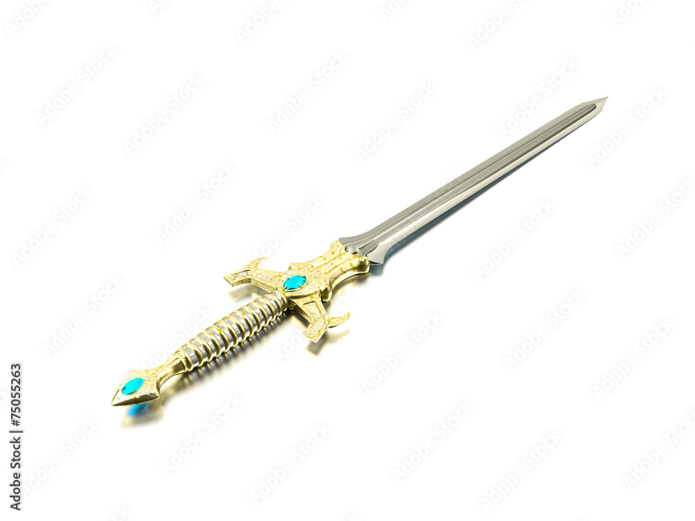 Fototapeta premium Fantasy golden sword