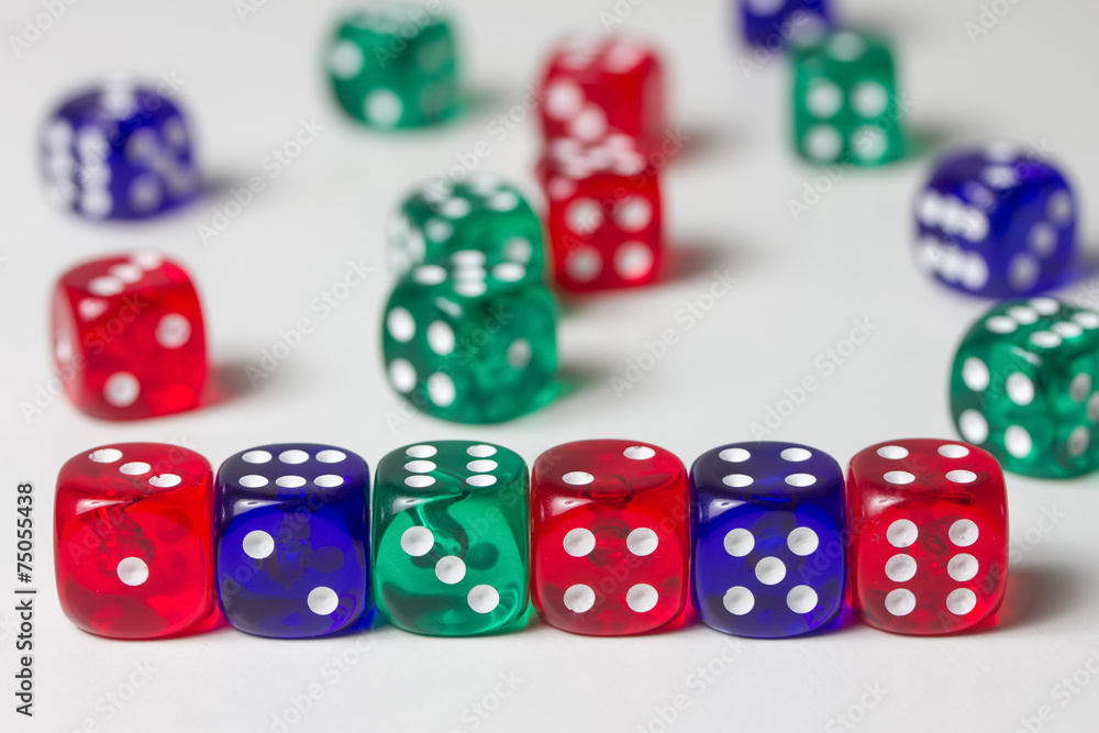 colorful dices background isolated on white colorful dices background isolated on white