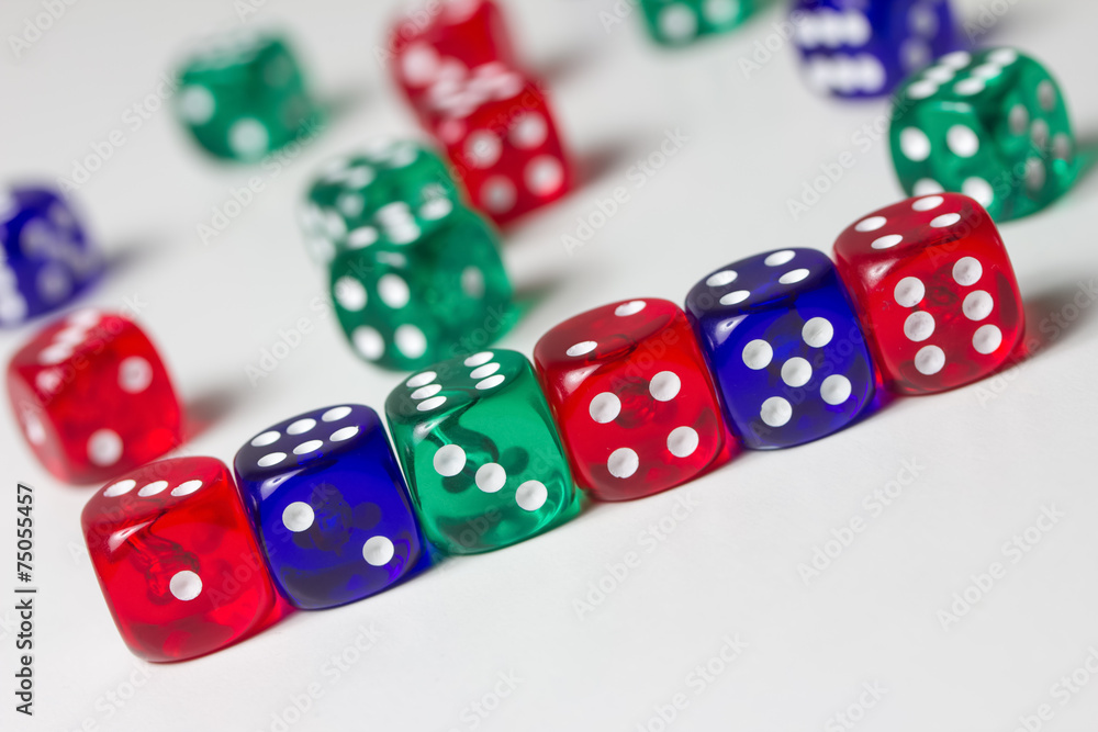 colorful dices background isolated on white colorful dices background isolated on white