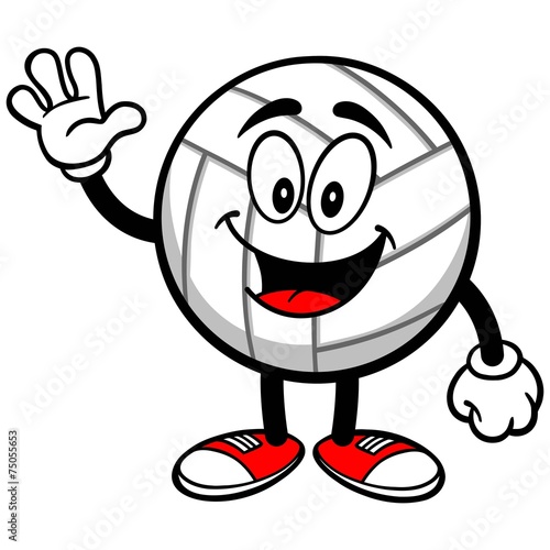 Volleyball Mascot Waving