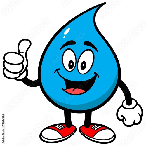 Water Drop with Thumbs Up