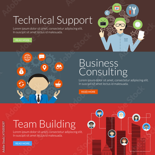 concept for technical support, business consulting