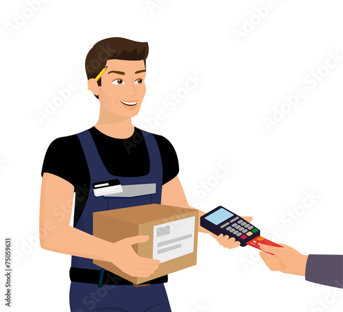Delivery service and payment by credit card