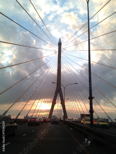 Rama 8 bridge in Bangkok