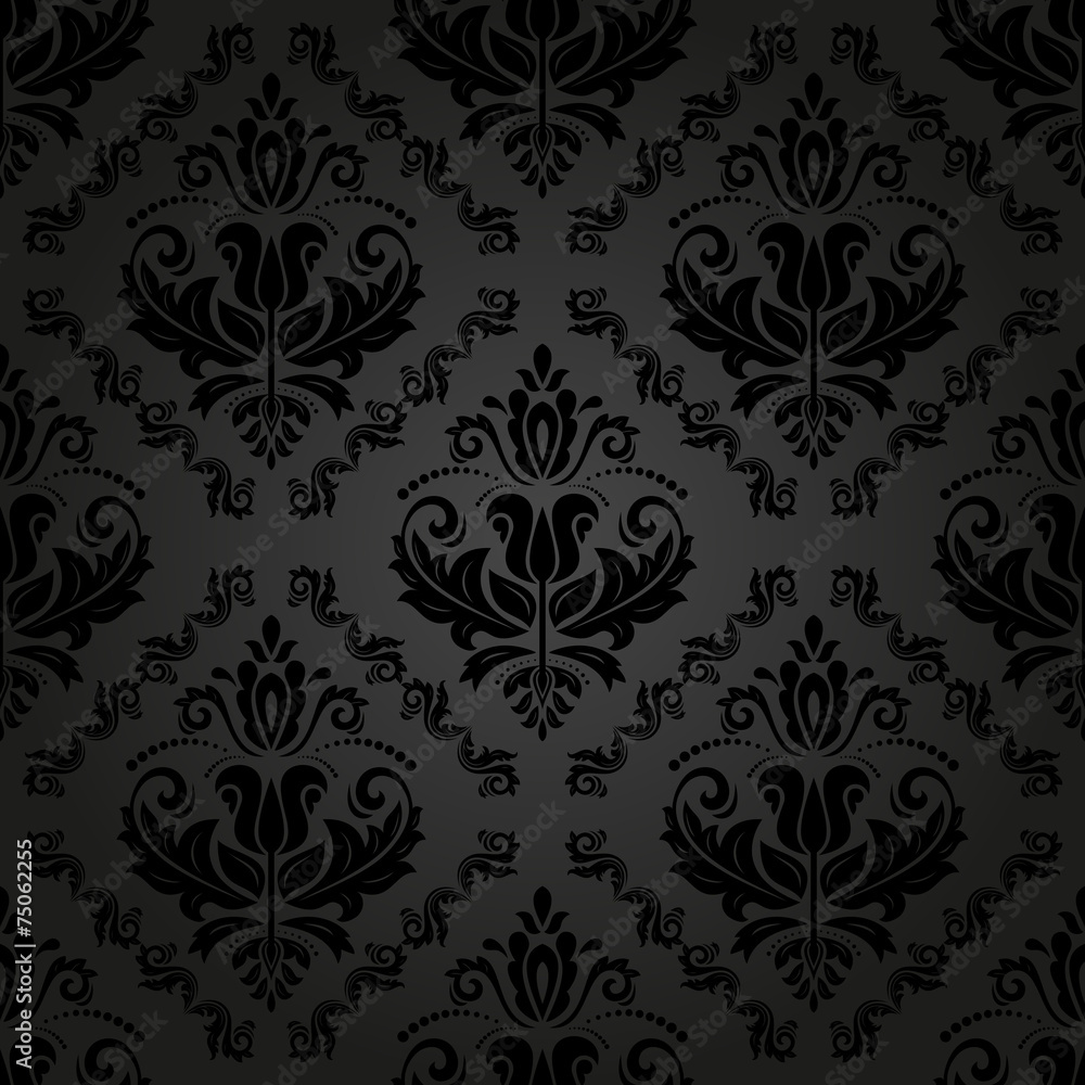 Damask Seamless Vector Pattern. Orient Background Damask Seamless Vector Pattern. Orient Background