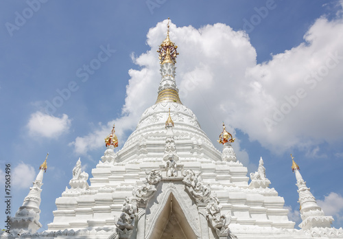 Burmese-style chedi of Mahawan temple in Chiang Mai, Thailand photo