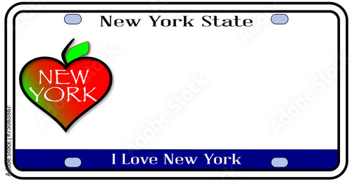 New York State License Plate