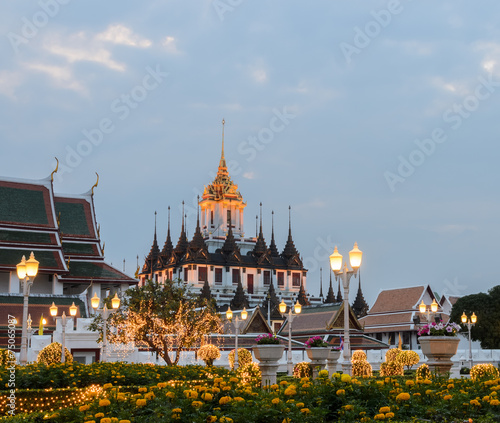 Loha Prasat  Metal Castle  in Bangkok  Thailand