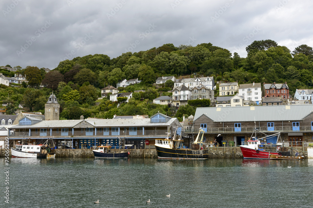 East Looe river embankment ,Looe