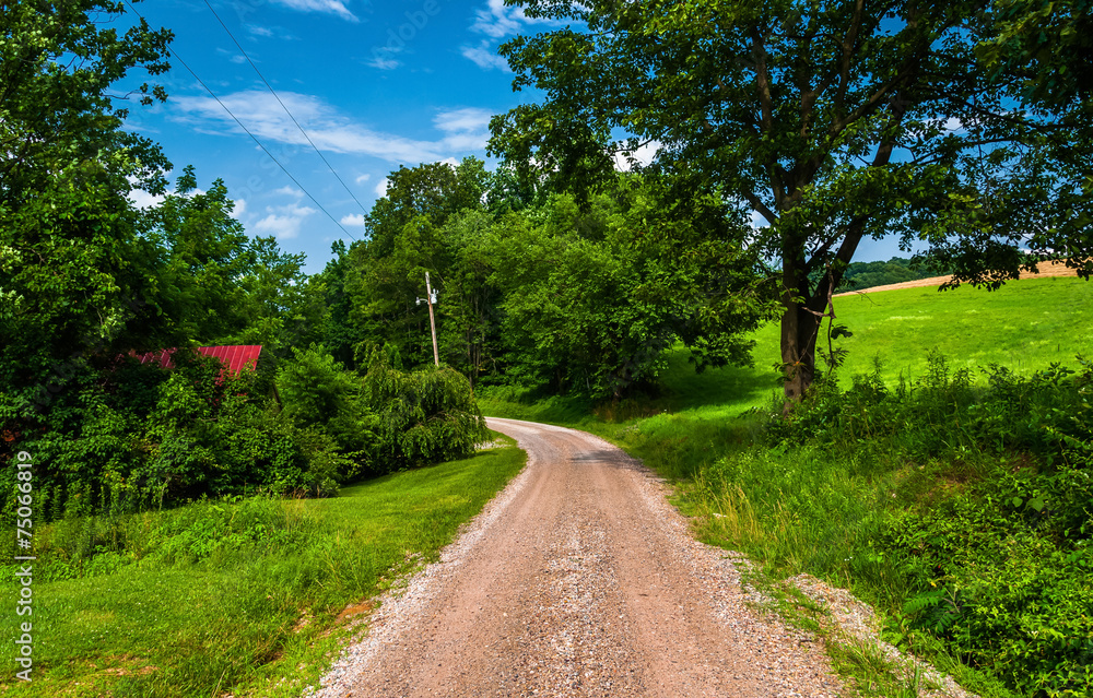 Dirt road in the rural countyside of Southern York County, Penns Dirt road in the rural countyside of Southern York County, Penns