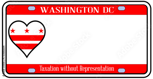 Washington DC License Plate