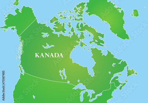 Kanada - Karte in Grün