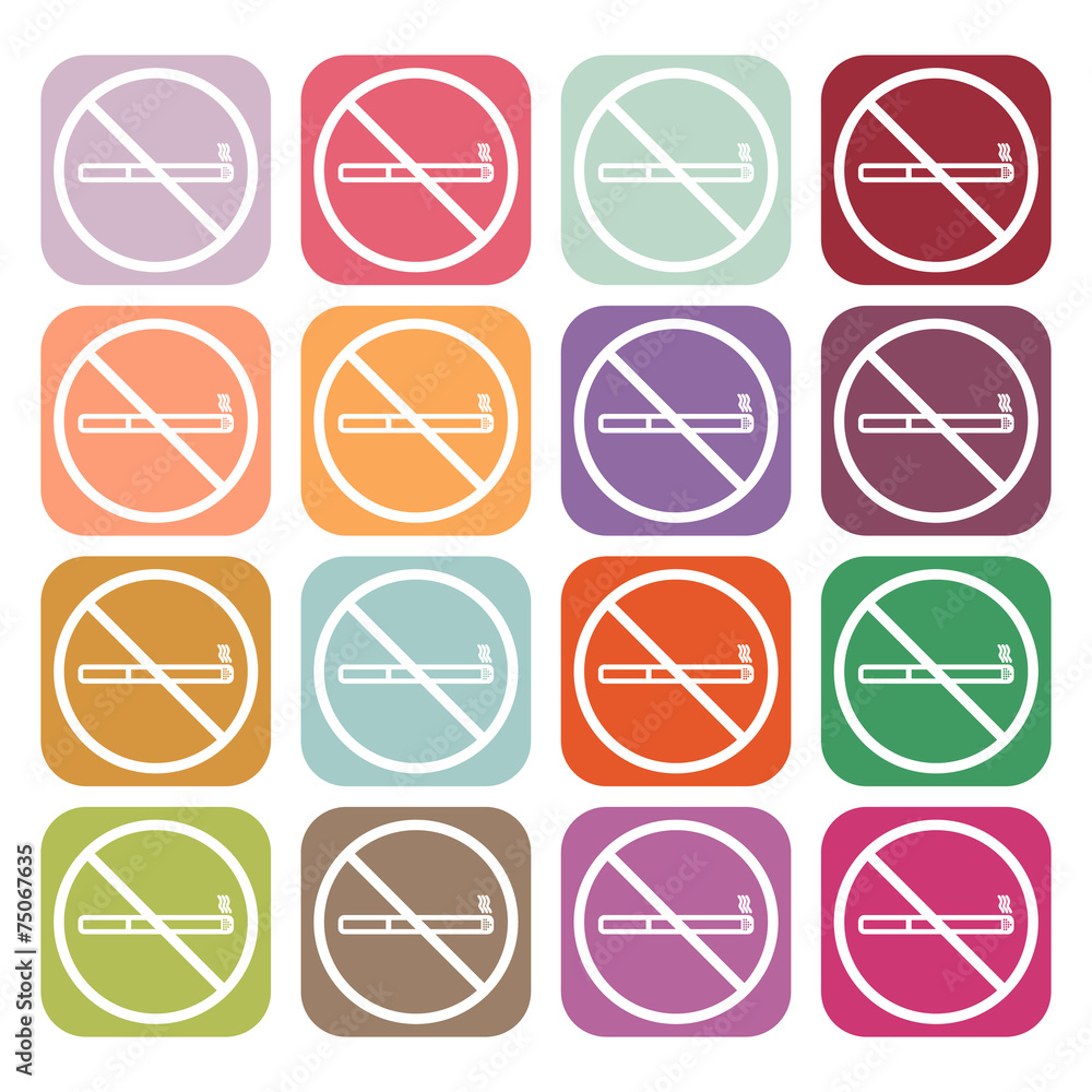 No smoke icon. Stop smoking symbol. Vector. No smoke icon. Stop smoking symbol. Vector.